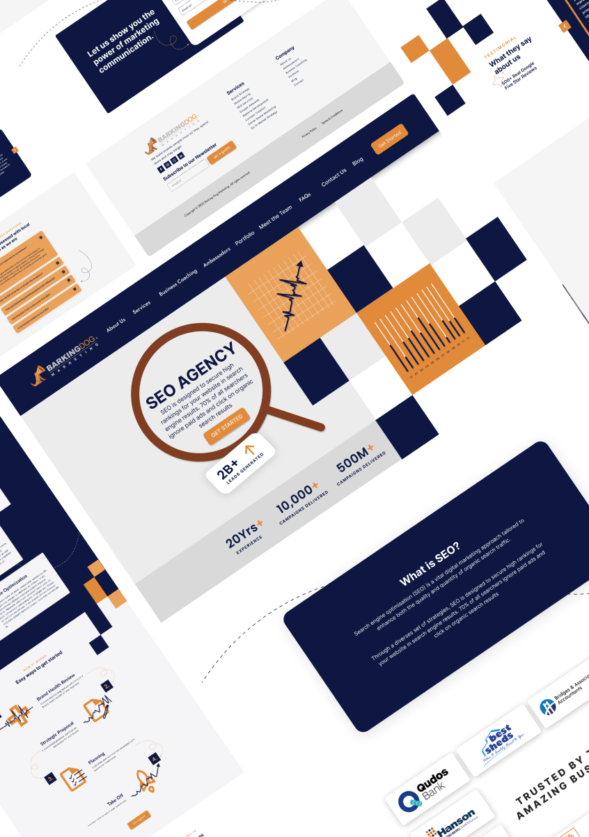 Barking dog marketing - SEO landing page redesign with figma