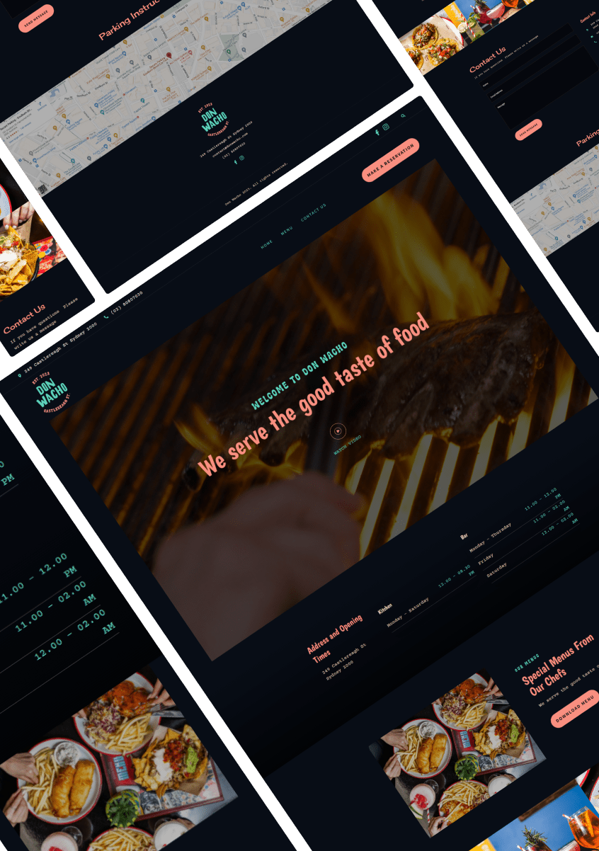 Don Wacho - resturant landing page