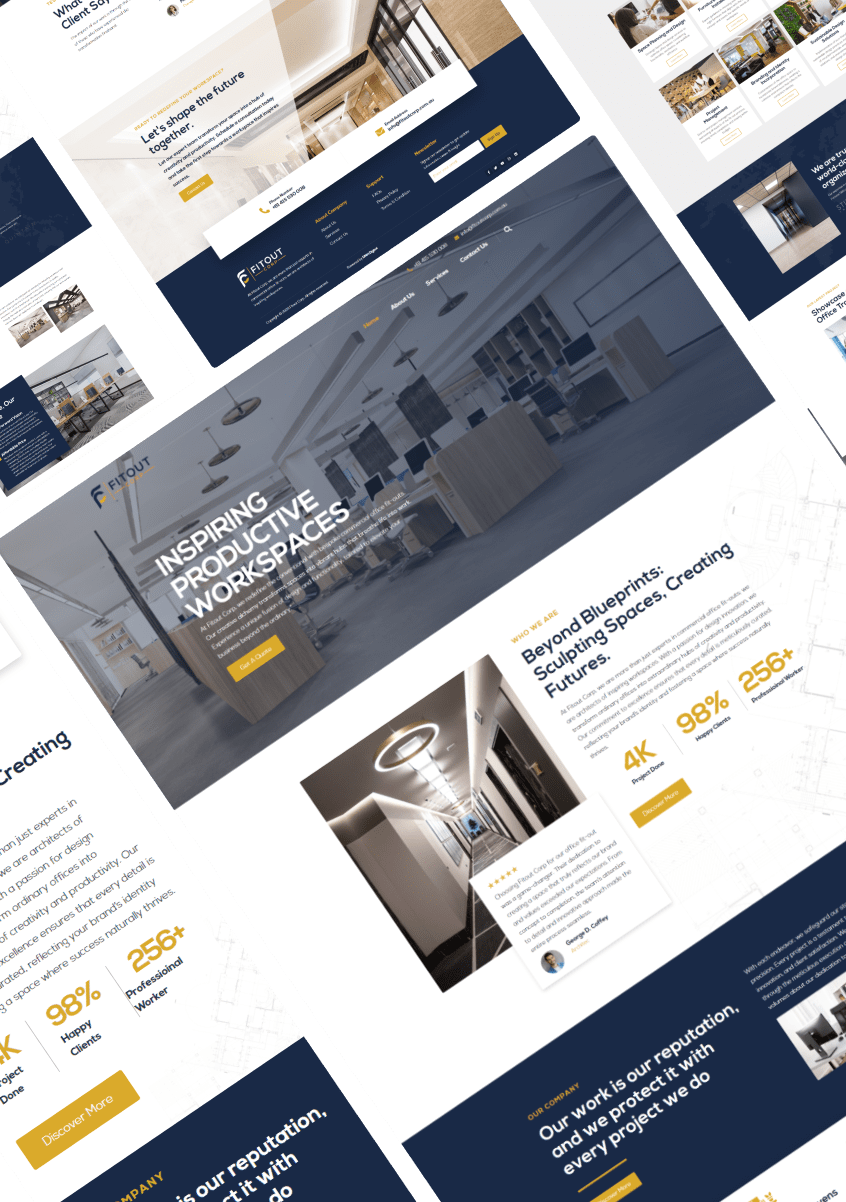 Fitout Corp - elementor wordpress website